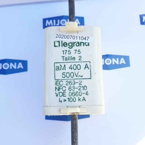Legrand 175 75 aM 400A 500V IEC 269-2 NFC 63-210 VDE0660-4 100kA (old stock)