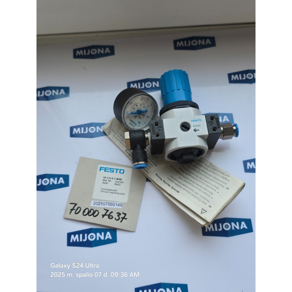 FESTO LR 1 4 D 7 MINI 162583 PRESSURE REGULATOR LR-1/4-D-7-MINI NEW OLD STOCK