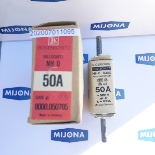 BOGENSCUTZ VOLLSCHUTZ 8000 NH0 50A 500V gL 120kA (NEW OLD STOCK)