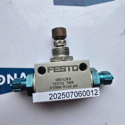 FESTO GRO 1 8 B 151216 FLOW CONTROL VALVE DOSSELVENTIL GRO-1/8-B FESTO GRO 1 8 B 151216 FLOW CONTROL VALVE DOSSELVENTIL GRO-1/8-B