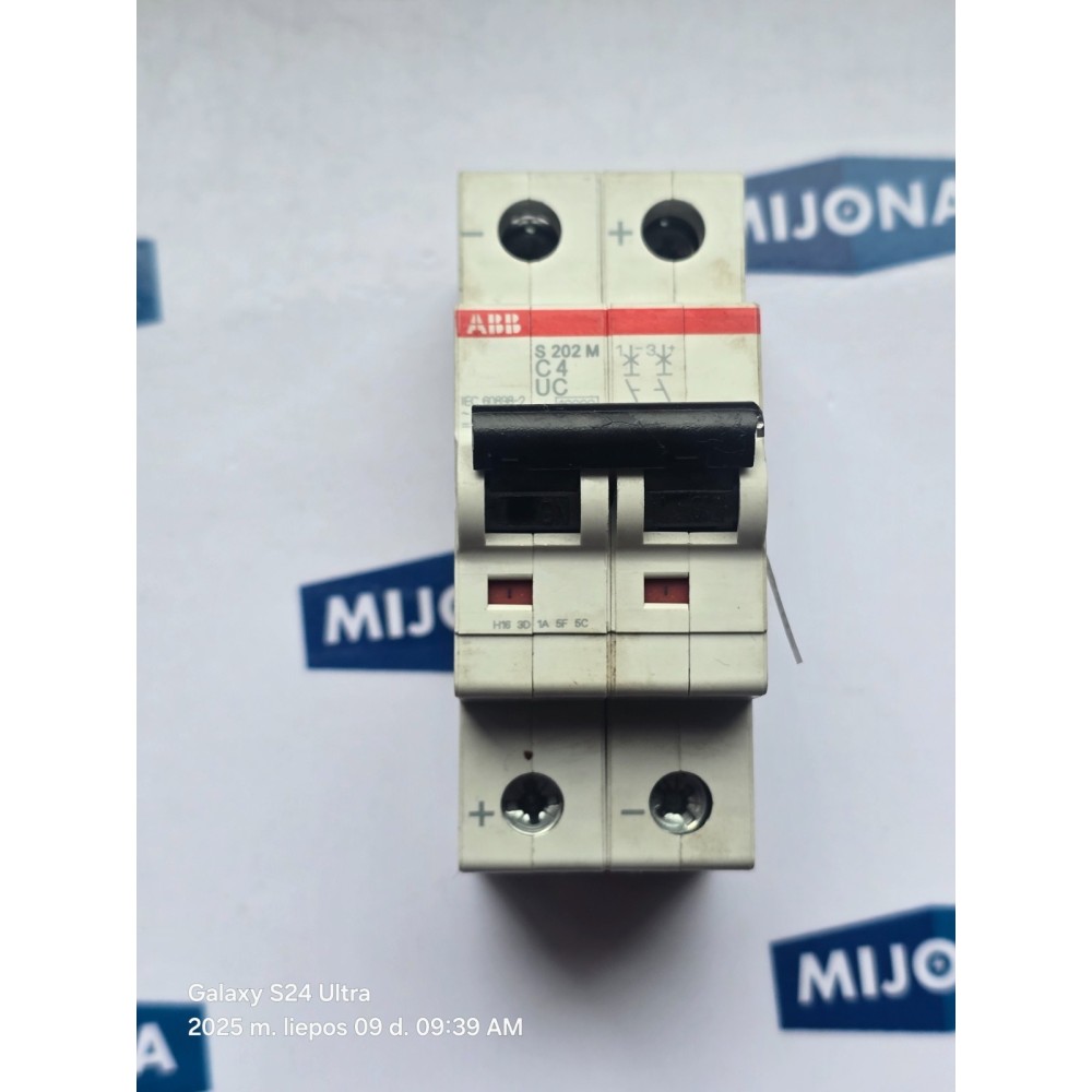 ABB S 202 M C4 UCMiniature circuit breaker 2POL 2CDS272061R0044