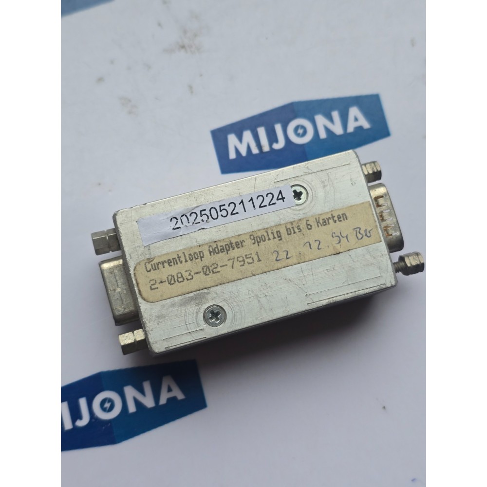 Homag HO0023904 CURRENTLOOP ADAPTER 9 POLIG BIS 6 KARTEN 2 083 02 7951 Homag HO0023904 CURRENTLOOP ADAPTER 9 POLIG BIS 6 KARTEN 2 083 02 7951