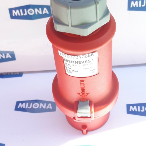 MENNEKES TYP 152A 16A-6h 380-415V 3P+ 50/60HZ IP44 MPB 23 PLUG (NEW OLD STOCK)