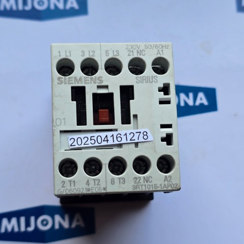SIEMENS SIRIUS 3RT1015-1AP0 230V 50 60HZ CONTACTOR 3RT1015 1AP0 SIEMENS SIRIUS 3RT1015-1AP0 230V 50 60HZ CONTACTOR 3RT1015 1AP0