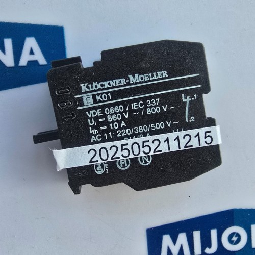 Moeller E K01 AC 11 220 380 500V  Auxiliary Contact EK01