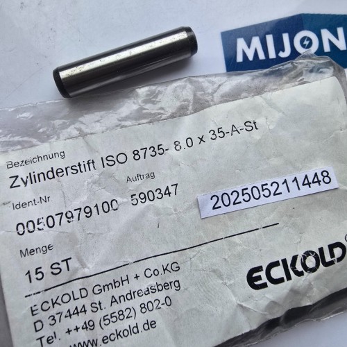 ECKOLD ZYLINDERSTIFT ISO 8735 8.0X35 A ST 8735-8.0X35-A-ST NEW OLD STOCK ECKOLD ZYLINDERSTIFT ISO 8735 8.0X35 A ST 8735-8.0X35-A-ST NEW OLD STOCK