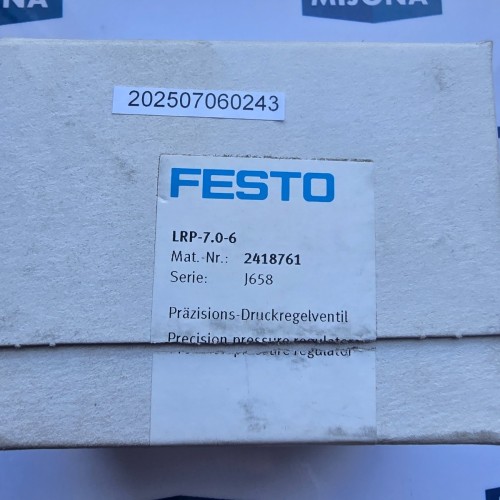 Festo LRP-7.0-6 PRESSURE Regulator 2418761 LRP 7 0 6 NEW OLD STOCK