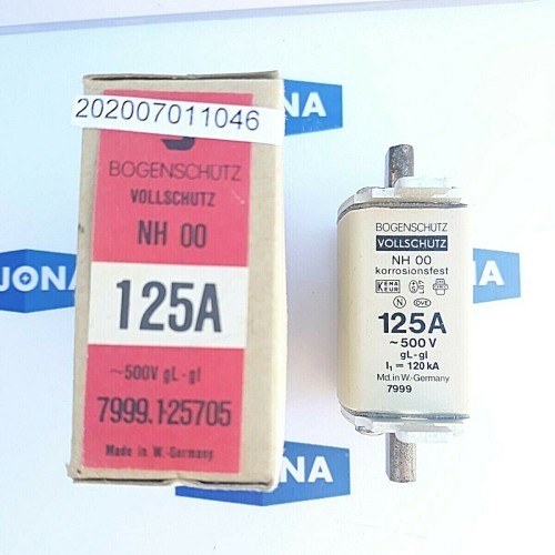 BOGENSCUTZ VOLLSCHUTZ 7999 125705 NH00 125A 500V gL 120kA (NEW OLD STOCK)