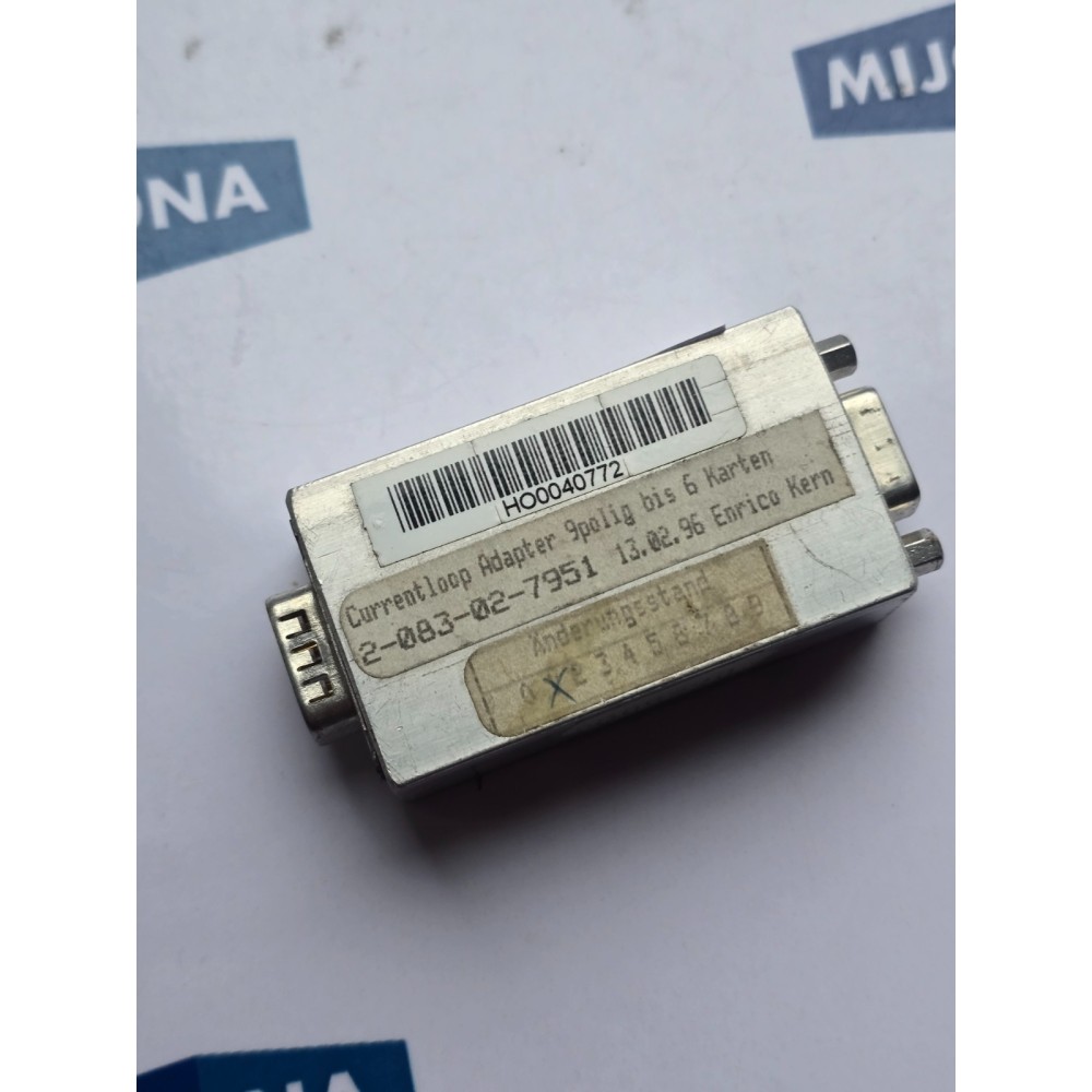 Homag HO0040772 CURRENTLOOP ADAPTER 9 POLIG BIS 6 KARTEN 2 083 02 7951 Homag HO0040772 CURRENTLOOP ADAPTER 9 POLIG BIS 6 KARTEN 2 083 02 7951