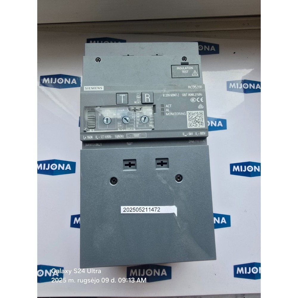 Siemens 3VA9113-0RL21 DISASSEMBLED FROM NEW EQUIPMENT 3VA9113 0RL21