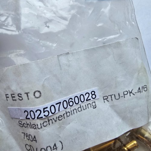 FESTO RTU-PK-4/6 hose connection Schlauchverbindung 7604 CD 004 Price for 5 psc FESTO RTU-PK-4/6 hose connection Schlauchverbindung 7604 CD 004 Price for 5 psc
