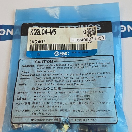SMC KQ2L04-M5 KQA07 FITTINGS PRICE FOR 8 PSC NEW OLD STOCK