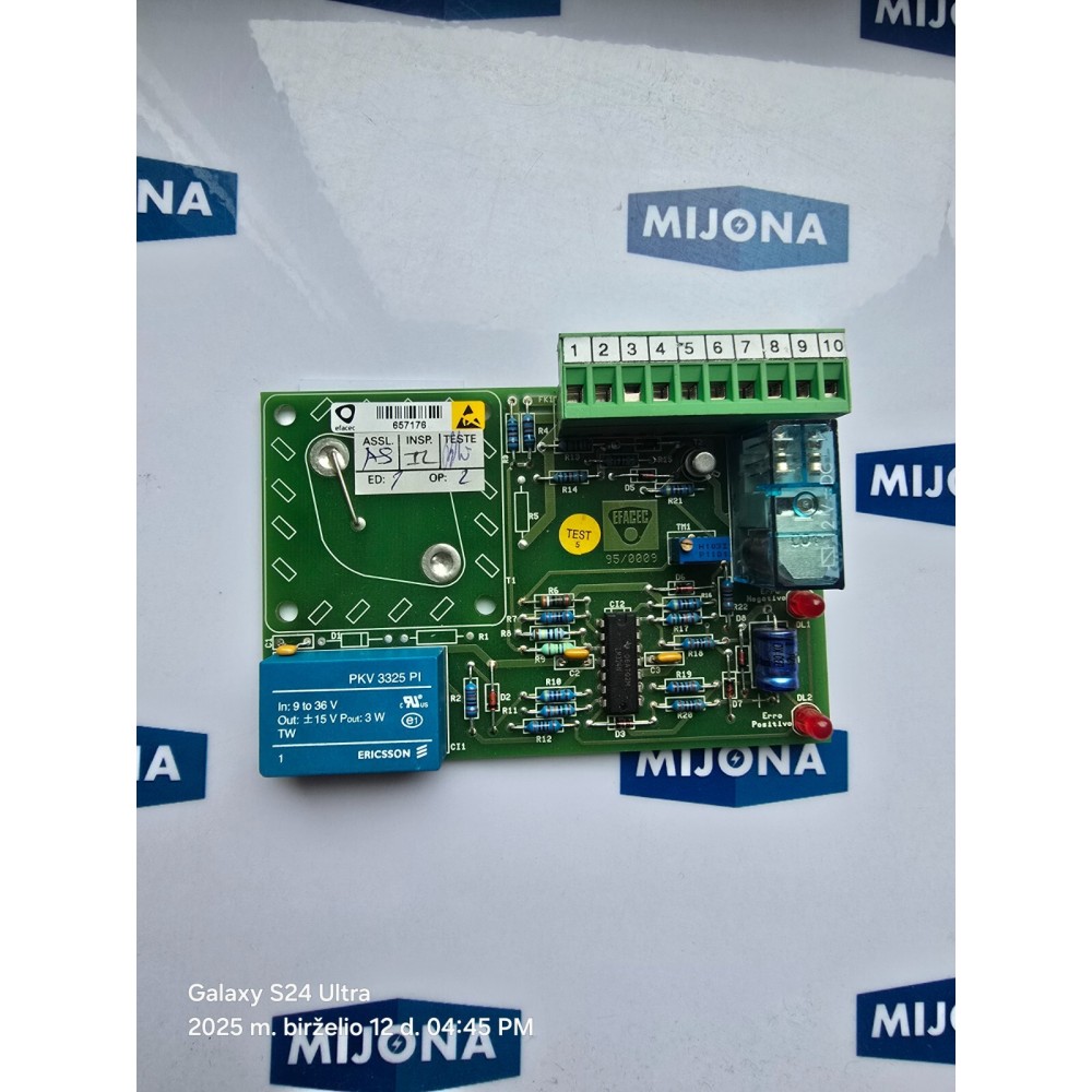 EFACEC 95/0009 BOARD MODULE 657176 TEST EFACEC 95/0009 BOARD MODULE 657176 TEST