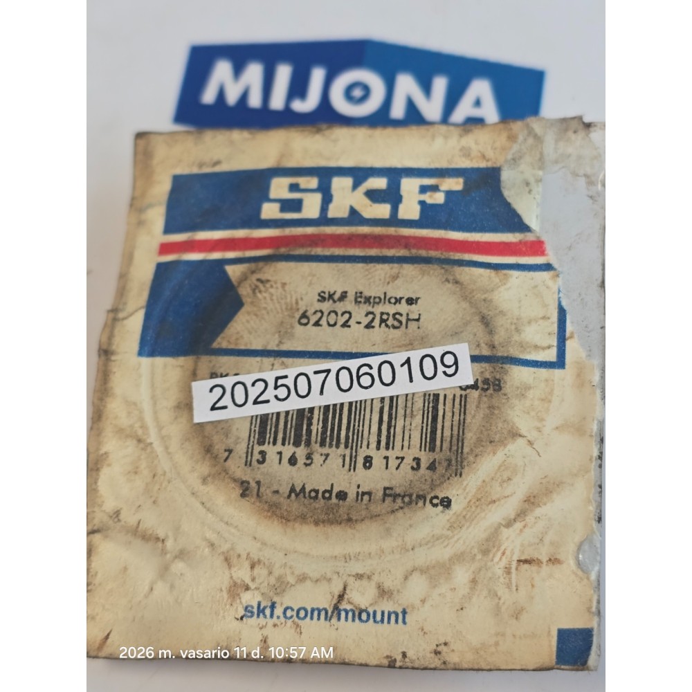 SKF EXPLORER 6202 2RSH BEARING 6202-2RSH (new old stock)