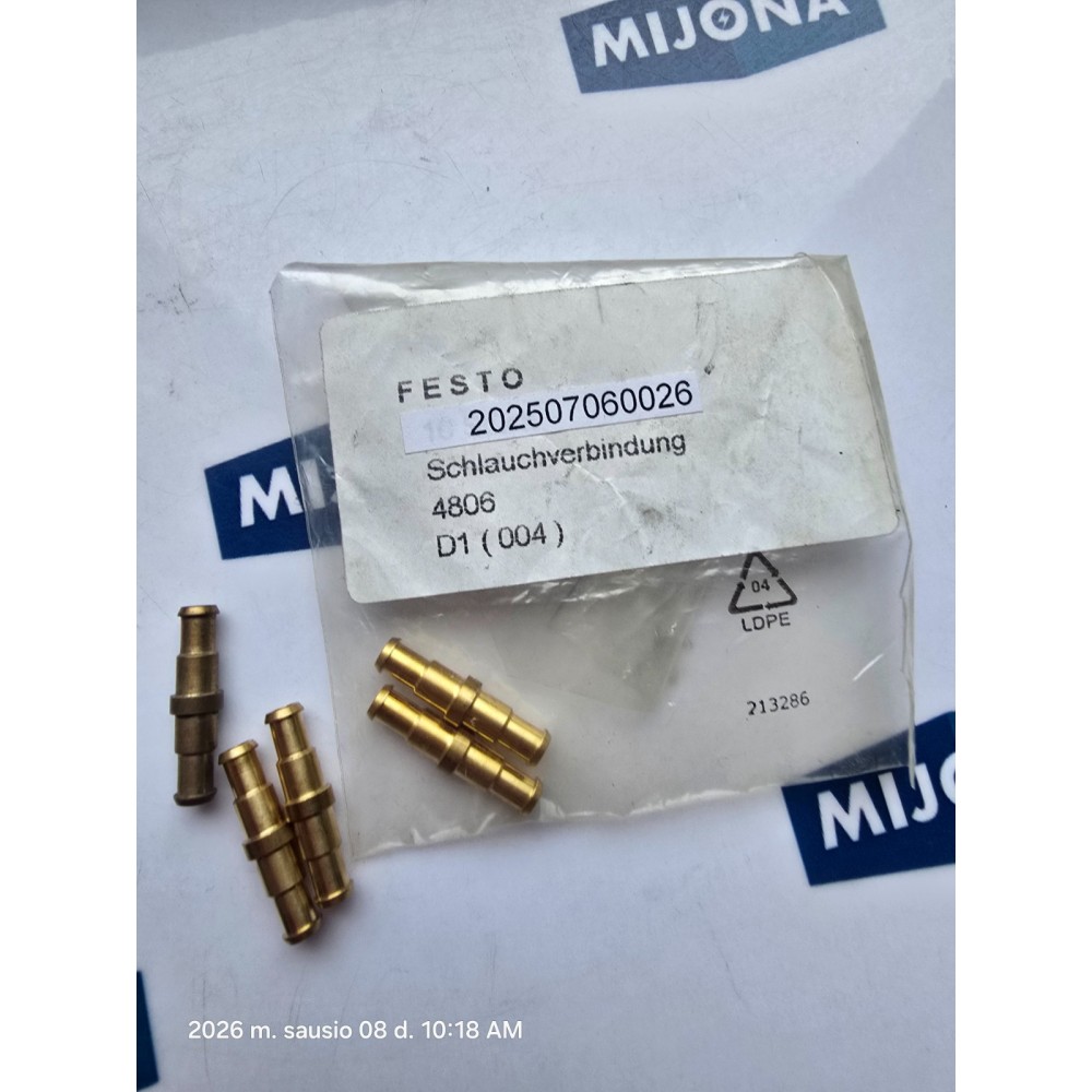 FESTO RTU-PK-4/4hose connection Schlauchverbindung 4806 D1 004 Price for 5 psc FESTO RTU-PK-4/4hose connection Schlauchverbindung 4806 D1 004 Price for 5 psc