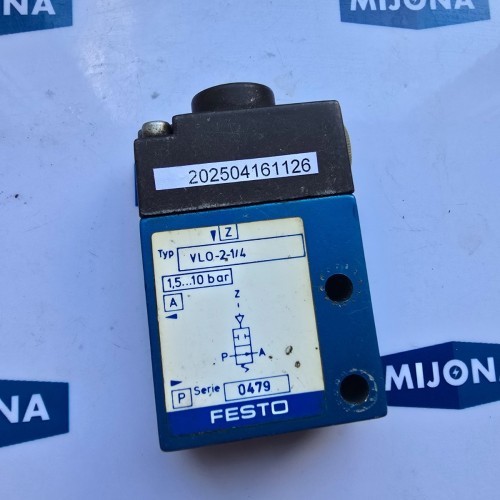 Festo VLO 2 1 4 pneumatic valve 1.5 10BAR 0479 VLO-2-1/4 Festo VLO 2 1 4 pneumatic valve 1.5 10BAR 0479 VLO-2-1/4