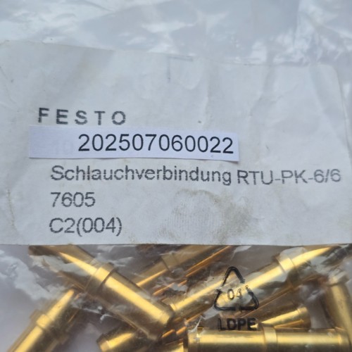 FESTO RTU PK 6 6 hose connection Schlauchverbindung 7605 c2 004 Price for 29 psc FESTO RTU PK 6 6 hose connection Schlauchverbindung 7605 c2 004 Price for 29 psc