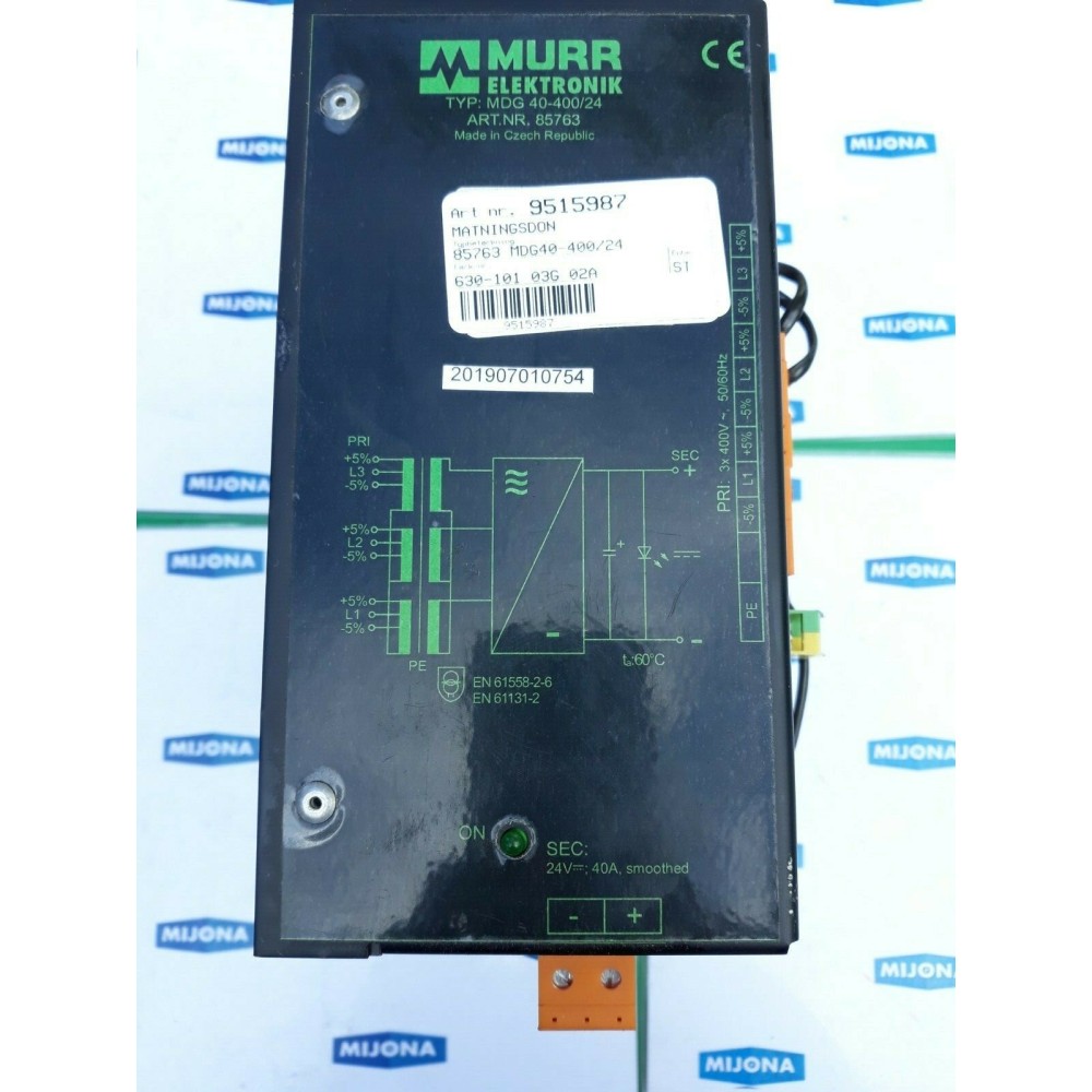 Murr Elektronik transformer 85763 MDG 40-400/24 (new old stock)