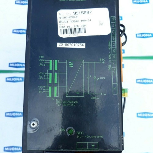 Murr Elektronik transformer 85763 MDG 40-400/24 (new old stock) Murr Elektronik transformer 85763 MDG 40-400/24 (new old stock)