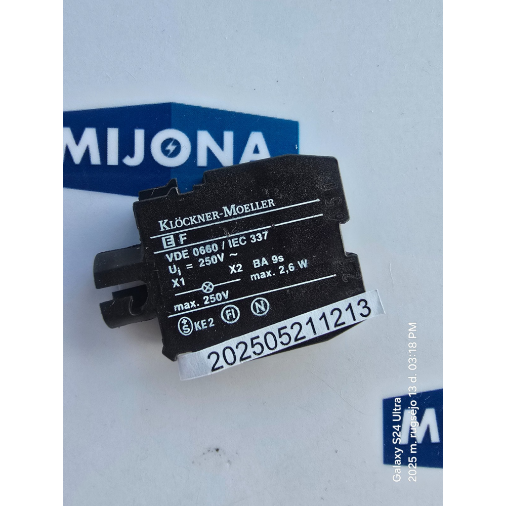 Moeller lampen fassungs element E F