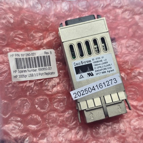 CISCO SYSTEMS 30 0703 01 1000BASE LX 13000nm LASER 21CFR J  MODULE NEW OLD STOCK
