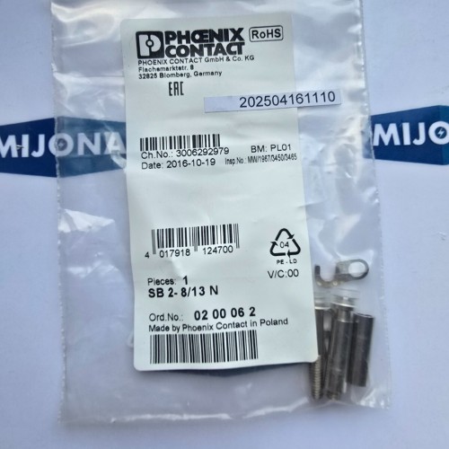 Phoenix Contact SB 2 8 13 N Jumper Switch 0200062 SB 2-8/13 N Phoenix Contact SB 2 8 13 N Jumper Switch 0200062 SB 2-8/13 N