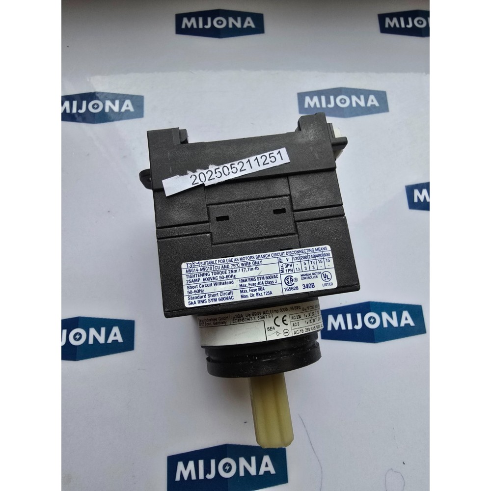 EATON T3 3 8401 Z REVERSING SWITCH WENDERCHALTER EATON T3 3 8401 Z REVERSING SWITCH WENDERCHALTER