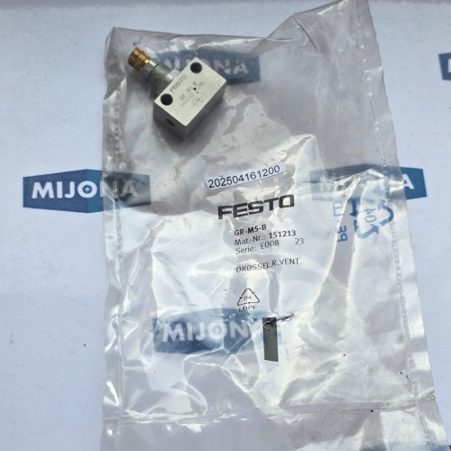 Festo GR-M5-B 151213 One-Way Flow Control Festo GR-M5-B 151213 One-Way Flow Control