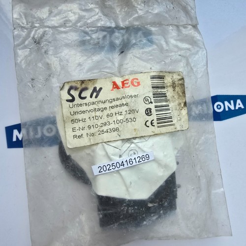 AEG 910-293-100-530 UNDERVOLTAGE RELEASE 50HZ 110V 60HZ 120V NEW OLD STOCK AEG 910-293-100-530 UNDERVOLTAGE RELEASE 50HZ 110V 60HZ 120V NEW OLD STOCK