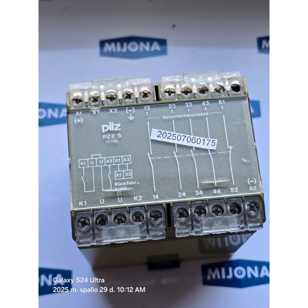 Pilz PZE/5 220V 4S 1Ö safety relay PZE 5  220V 5VS 50 60HZ 250V 8A 2000V 474919