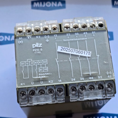 Pilz PZE/5 220V 4S 1Ö safety relay PZE 5 220V 5VS 50 60HZ 250V 8A 2000V 474919 Pilz PZE/5 220V 4S 1Ö safety relay PZE 5 220V 5VS 50 60HZ 250V 8A 2000V 474919
