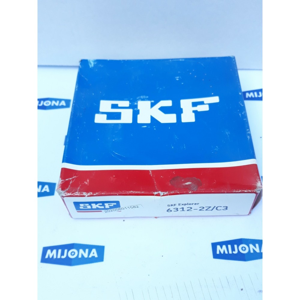 SKF EXPLORER 6312 2Z C3 60x130x31MM DEEP GROOVE BALL BEARING
