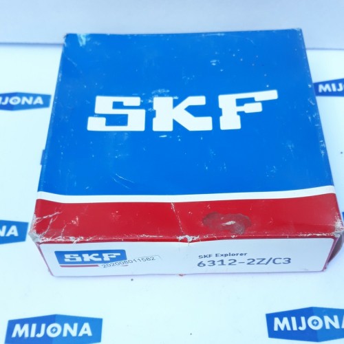 SKF EXPLORER 6312 2Z C3 60x130x31MM DEEP GROOVE BALL BEARING