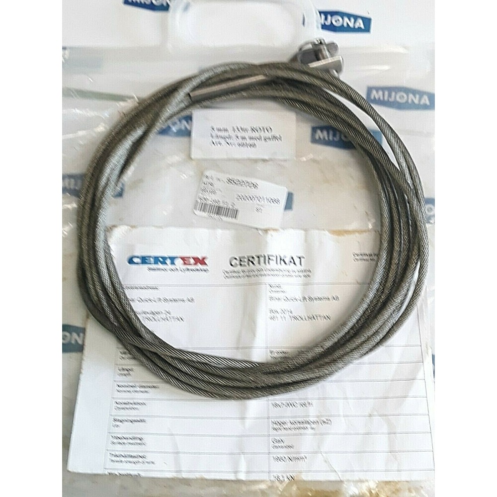 CERTEX 60160 L=5M WIRE WITH FORK END 5mm (new old stock)