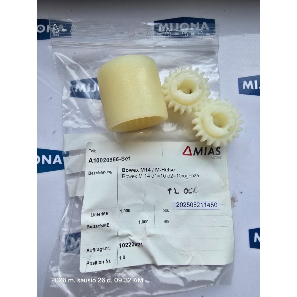 KTR BOWEX M14 d1-10 d2-10 ogenza  A10020956 SET MIAS GROUP  (New old stock)