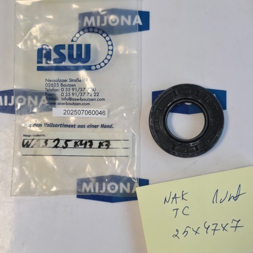 ASW TC 25X47X7  OIL SEAL WELLENDICHTUNGFUR NAK  NEW OLD STOCK