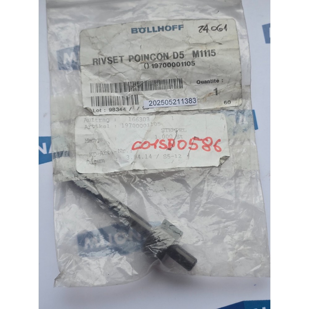 BOLLHOFF RIV SET POINCON D5 M1115 19700001105  Böllhoff new old stock