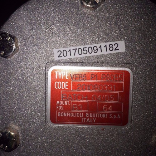 BONFIGLIOLI GEAR SPEED REDUCER VF 86 P1 P80B5 201080331