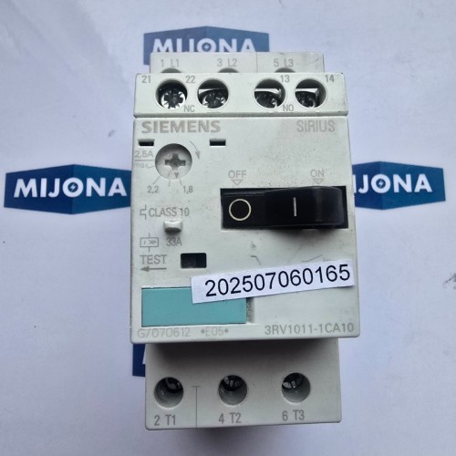 Siemens SIRIUS 3RV1011 1CA10 Motor Protection Circuit Breaker 1,8- 2,2A