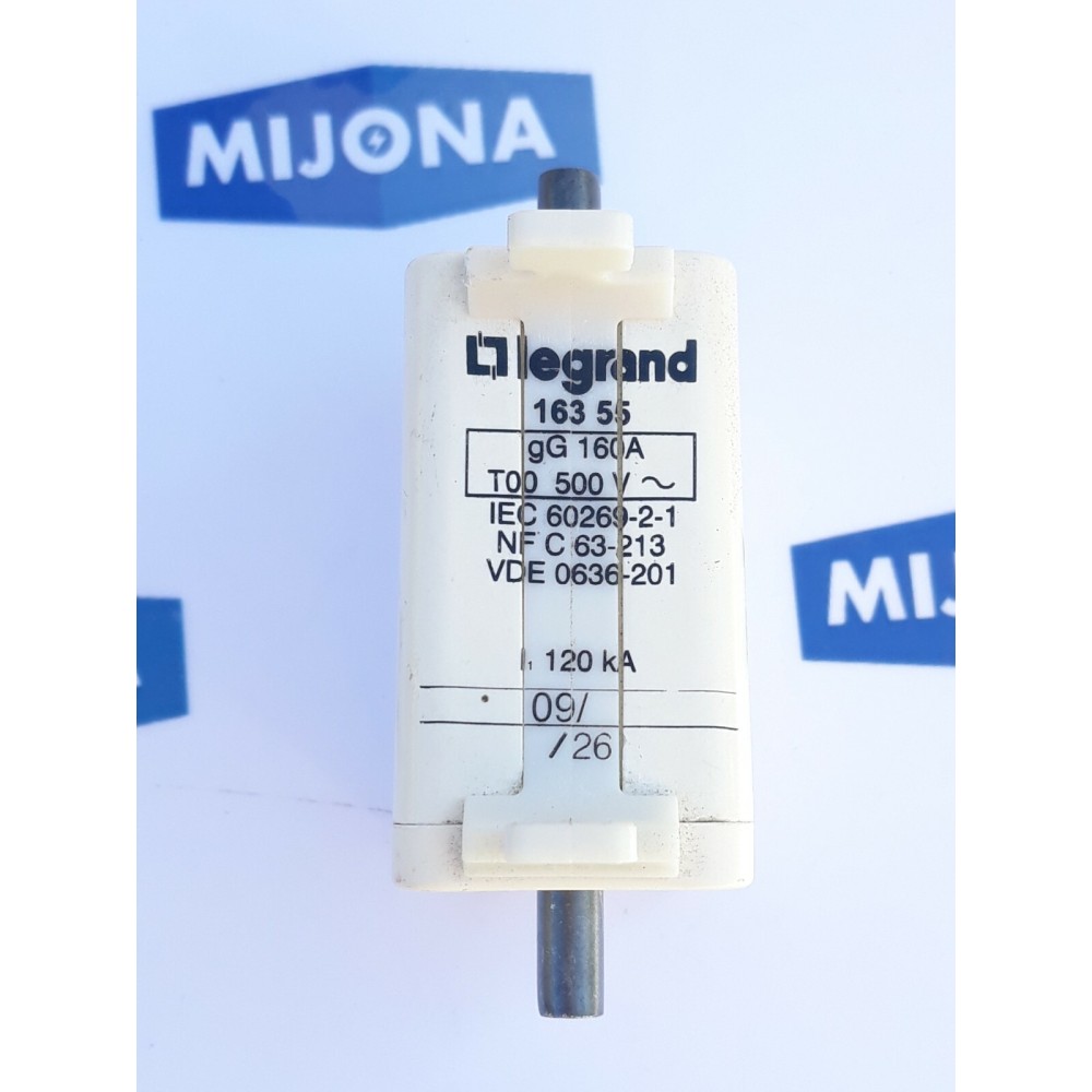Legrand 163 55 gL 160A T00 500V IEC60269-2-1 NFC 63 213 120kA (New old stock)