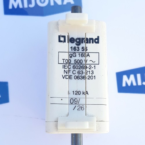 Legrand 163 55 gL 160A T00 500V IEC60269-2-1 NFC 63 213 120kA (New old stock) Legrand 163 55 gL 160A T00 500V IEC60269-2-1 NFC 63 213 120kA (New old stock)
