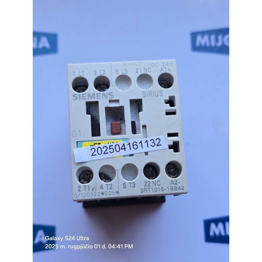 SIEMENS SIRIUS 3RT1015 1BB42 DC 24V CONTACTOR 3RT1015-1BB42 SIEMENS SIRIUS 3RT1015 1BB42 DC 24V CONTACTOR 3RT1015-1BB42
