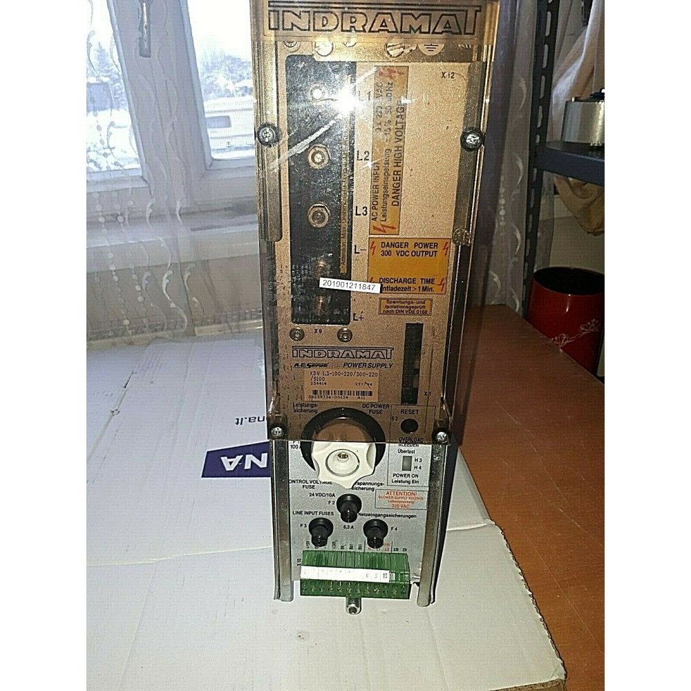 Indramat KDV13 100 220 300 200 S100 Servo Power Supply Module 300 Vdc Output