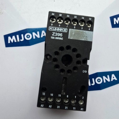 Kuhnke UNIVERSAL Z396 RELAY BASE 10A 380V
