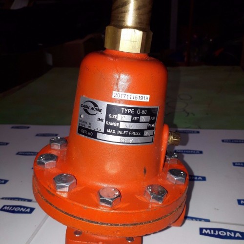 Cash Acme G-60 Pressure Reducing Valve Ser.no 9261BK (new old stock)