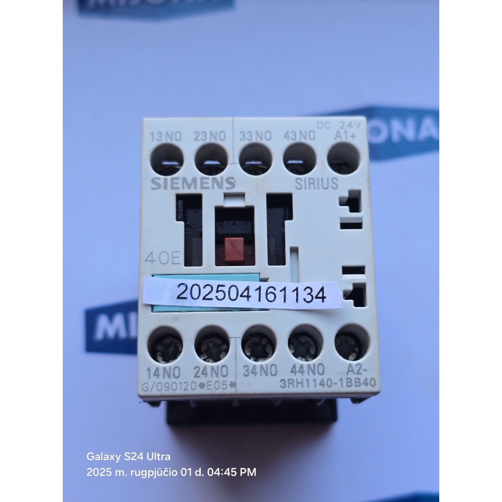 SIEMENS SIRIUS 3RH1140-1BB40 DC 24V CONTACTOR 3RH1140 1BB40 SIEMENS SIRIUS 3RH1140-1BB40 DC 24V CONTACTOR 3RH1140 1BB40