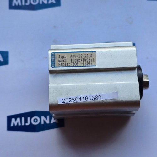 Festo ADV 32 25 A MAX 10BAR 145psi SERIE F808-13277 ADV-32-25-A CYLINDER Festo ADV 32 25 A MAX 10BAR 145psi SERIE F808-13277 ADV-32-25-A CYLINDER