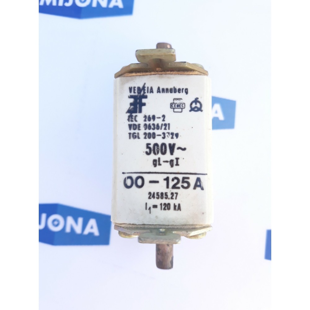 VEDEIA Anneberg 24585 27 IEC269-2 VDE0636 21 500V gL 00-125A 120kA NEW OLD STOCK