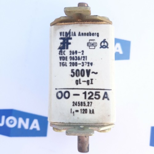 VEDEIA Anneberg 24585 27 IEC269-2 VDE0636 21 500V gL 00-125A 120kA NEW OLD STOCK