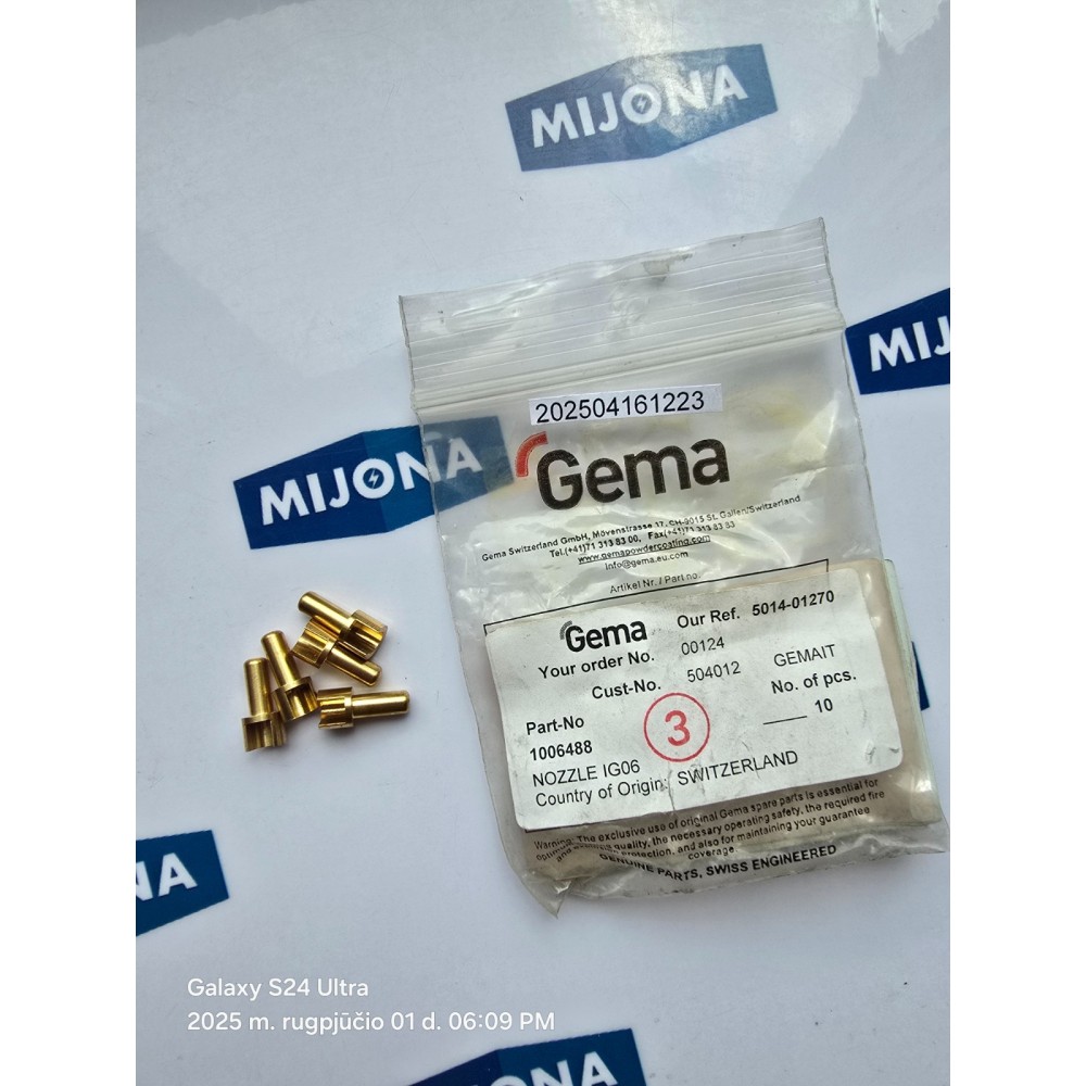 GEMA NOZZLE IG06 5014-01270 PRICE FOR 5 PSC new old stock
